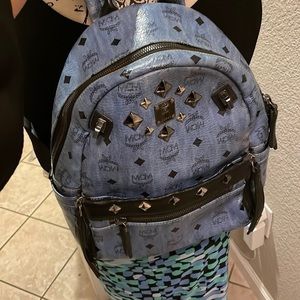 MCM Monogram Backpack with Studs